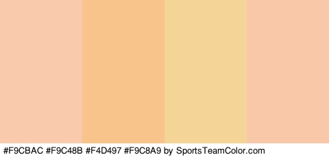 #F9CBAC #F9C48B #F4D497 #F9C8A9 Colors