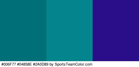 #006F77 #04858E #2A0D89 Colors