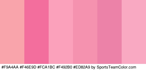 #F9A4AA #F46E9D #FCA1BC #F492B0 #ED82A9 #F9A9C1 Colors