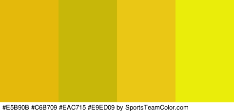 #E5B90B #C6B709 #EAC715 #E9ED09 Colors