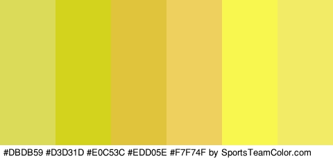 #DBDB59 #D3D31D #E0C53C #EDD05E #F7F74F #F2EB65 Colors