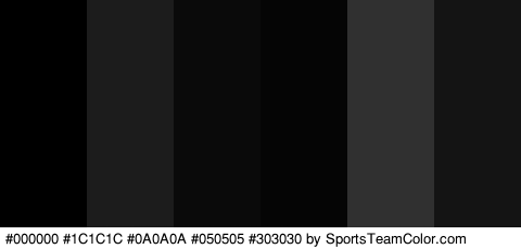 #000000 #1C1C1C #0A0A0A #050505 #303030 #141414 Colors