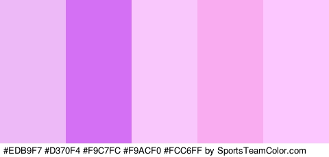 #EDB9F7 #D370F4 #F9C7FC #F9ACF0 #FCC6FF Colors