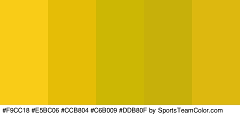 #F9CC18 #E5BC06 #CCB804 #C6B009 #DDB80F Colors