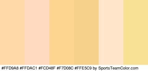 #FFD9A8 #FFDAC1 #FCD48F #F7D08C #FFE5C9 #F9E193 Colors